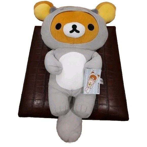 Rilakkuma Gray Otter Sanrio Round 1 & Toreba Plush UFO Catcher 16" NEW With Tags - Picture 2 of 5